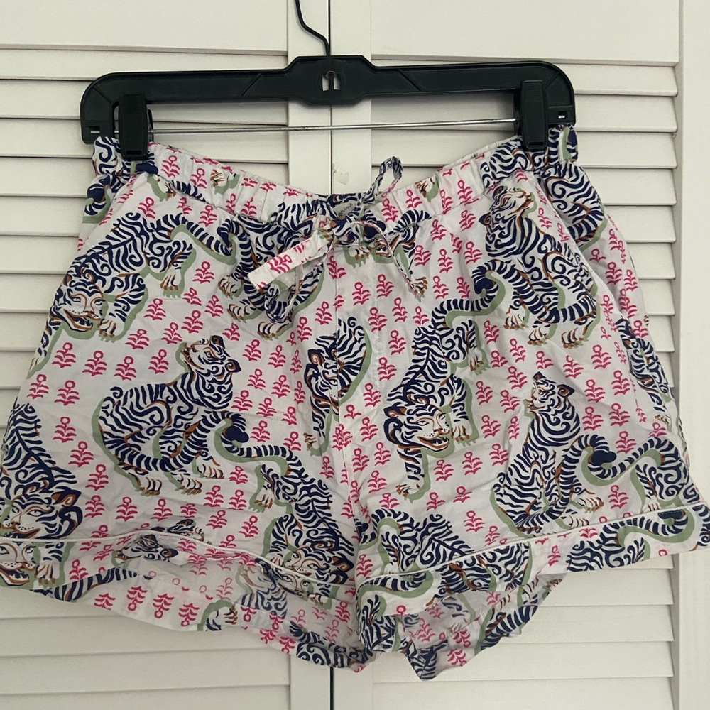 Anthropologie Printfresh Queen Tiger Pajama Shorts